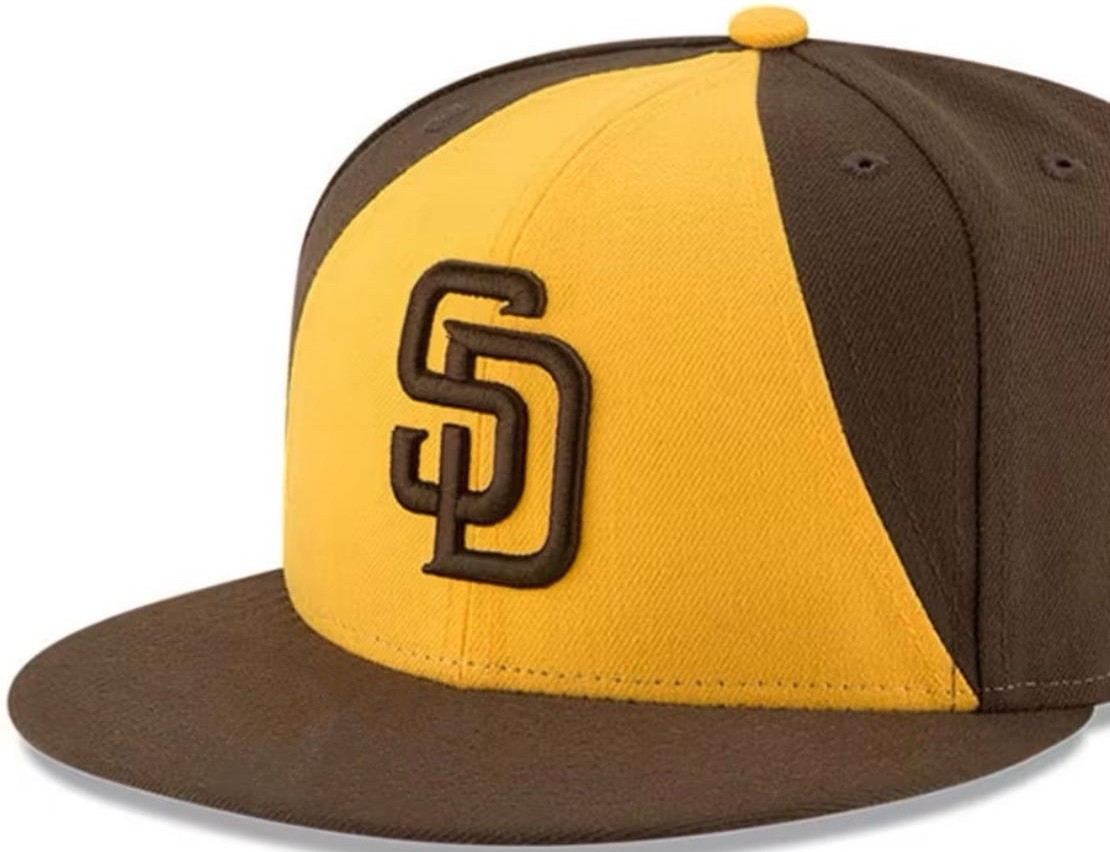 San Diego Padres Brown Gold Adjustable Snapback Hat Flat Bill Cap
