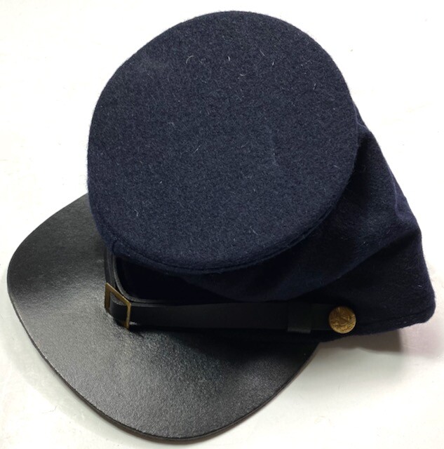 CIVIL WAR US UNION BLUE WOOL ENLISTED KEPI FORAGE BUMMER CAP HAT-XLARGE CIVIL WAR US UNION BLUE WOOL ENLISTED KEPI FORAGE BUMMER CAP HAT-XLARGE