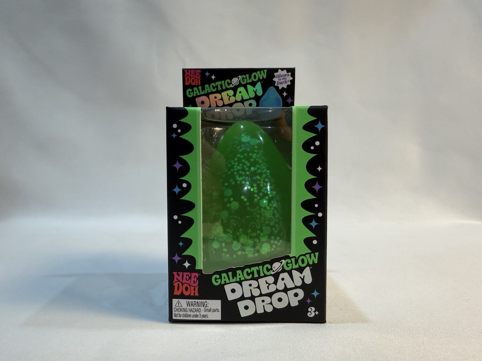 NeeDoh Galactic Glow Dream Drop Green Stress Toy **RARE** NeeDoh Galactic Glow Dream Drop Green Stress Toy **RARE**