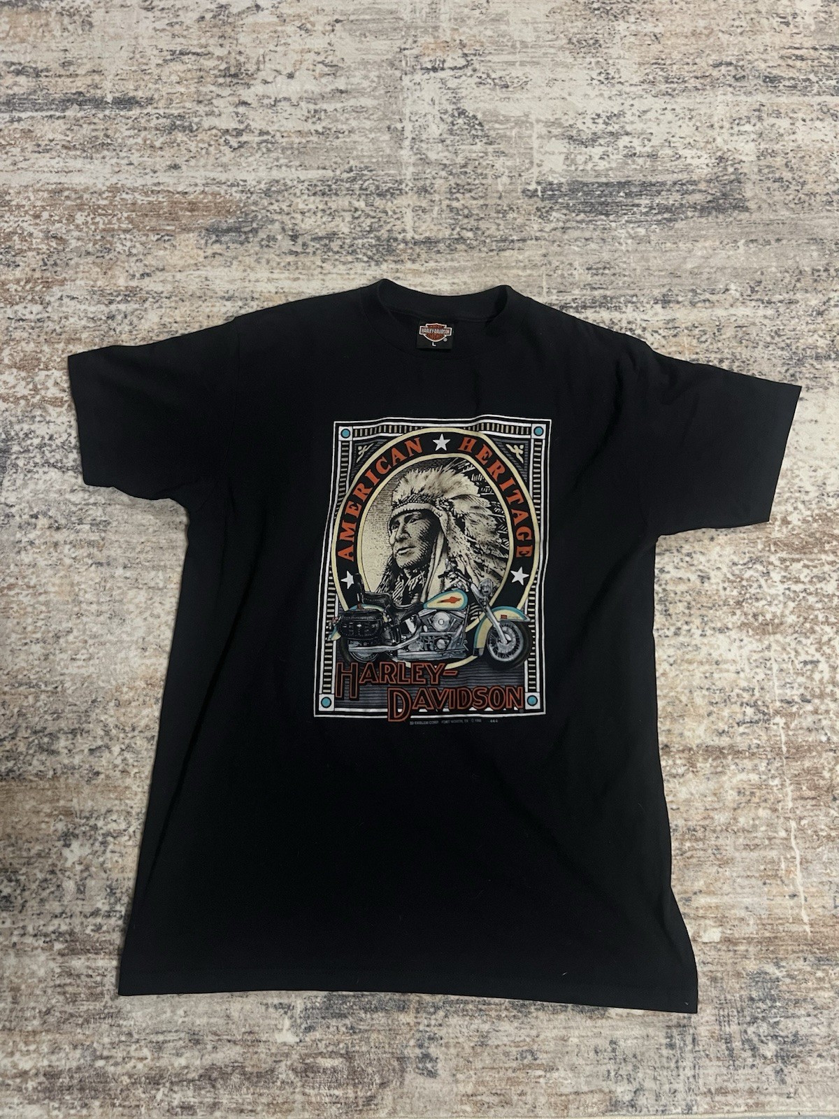 Vintage 1992 Harley Davidson 3D Emblem American Heritage T-Shirt L Vintage 1992 Harley Davidson 3D Emblem American Heritage T-Shirt L