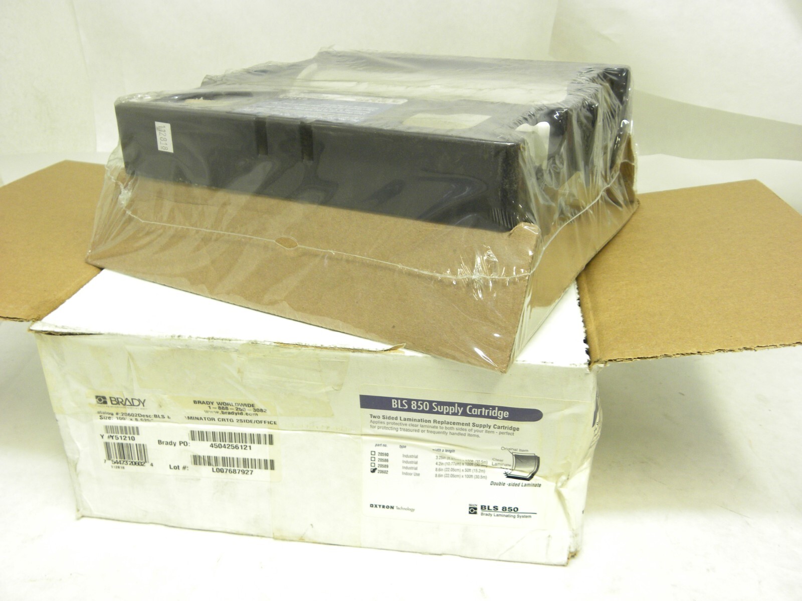 NEW - Brady 20602 8.6in Wide Two Sided Laminate Cartridge