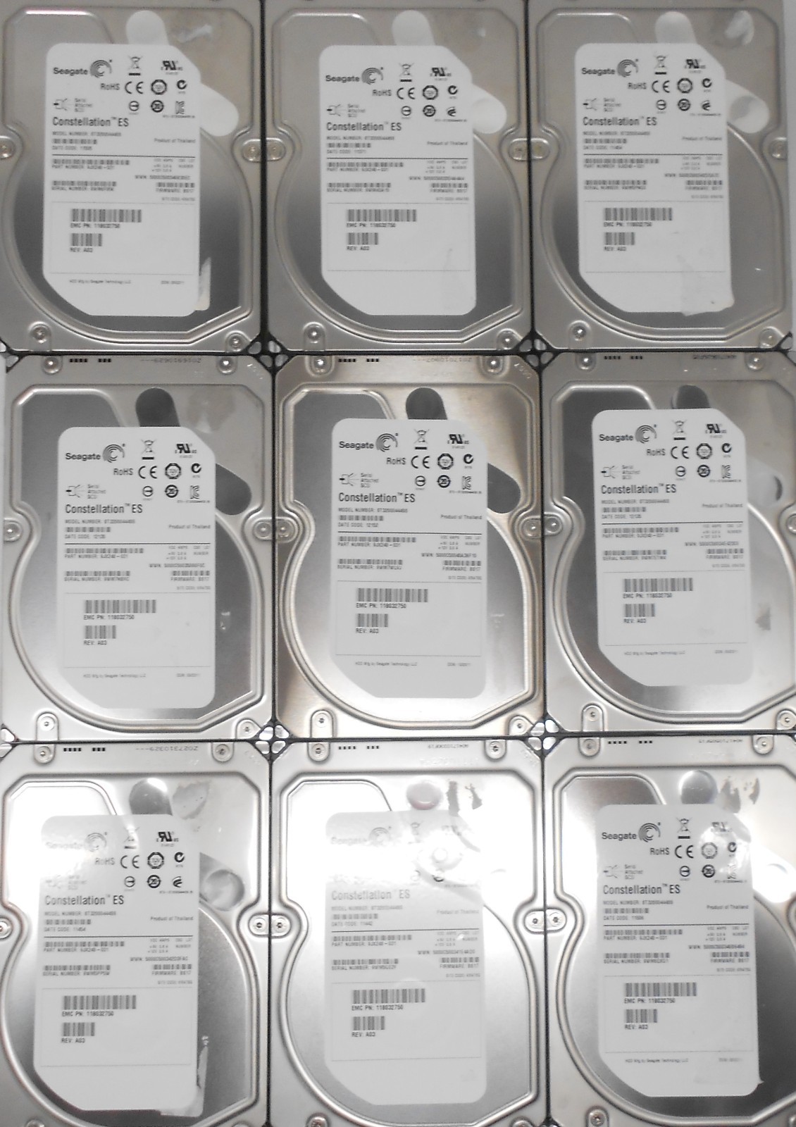 Lot of 6 HGST / Seagate / WD 3TB 7.2K SAS 3.5\