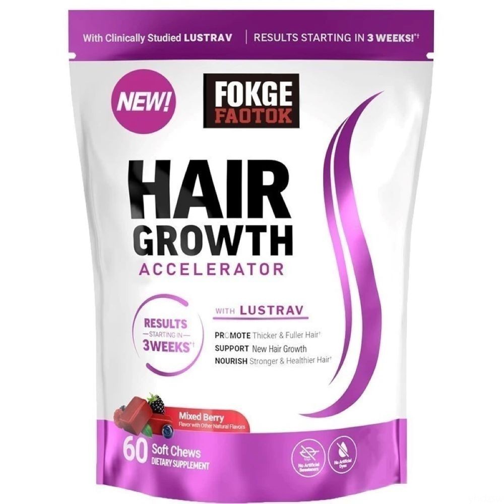 60 Count Force Factor Hair Growth Soft Chews Vitamins for Women 60 Count Force Factor Hair Growth Soft Chews Vitamins for Women