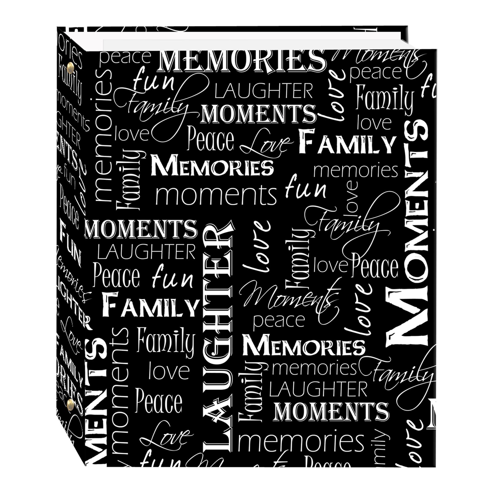 Magnetic Self-stick 3-Ring Photo Album 100 Pages (50 Sheets), Black & Magnetic Self-stick 3-Ring Photo Album 100 Pages (50 Sheets), Black &