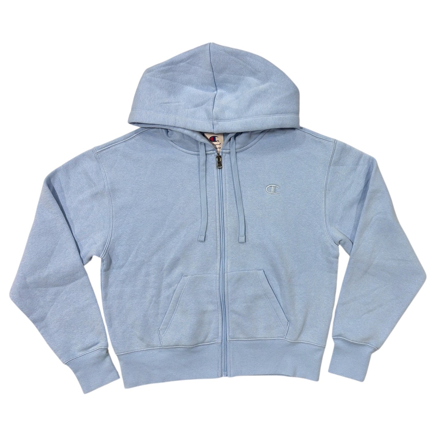 Champion Women\'s Relaxed Fit Drop Shoulder Fleece Full-Zip Jacket (Blue, L)