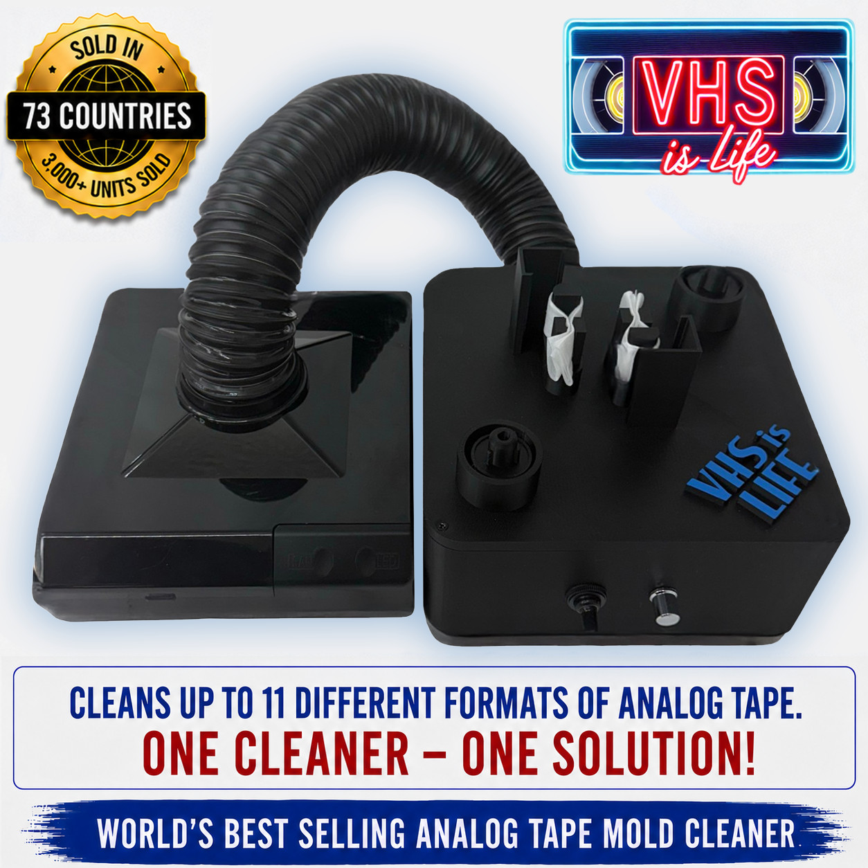 VHS Mold Cleaning System w/ Vacuum Analog Tape Mold Remover VHS, Betamax, More
