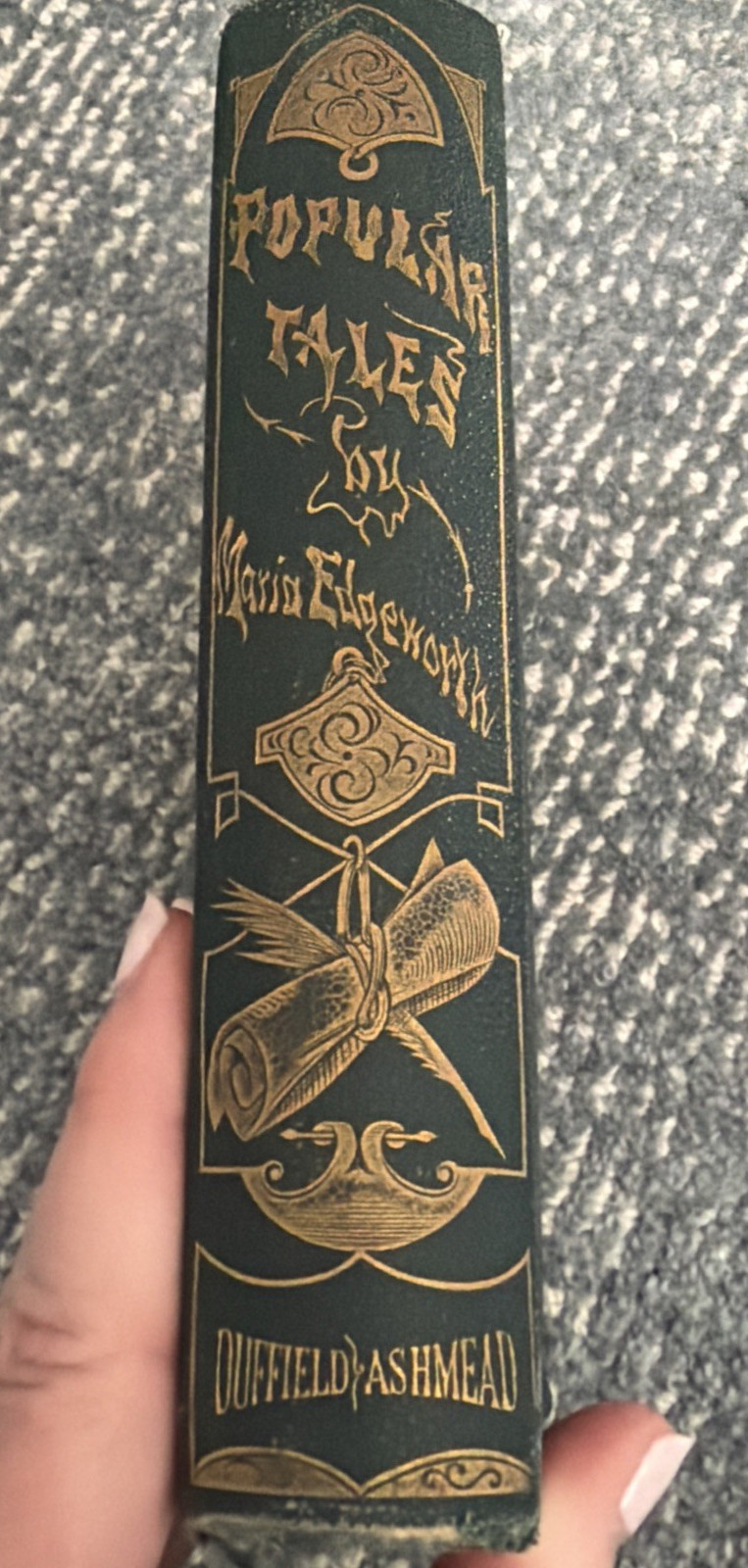 1867 Popular Tales Maria Edgeworth Illustrated Croome Antique Victorian Book