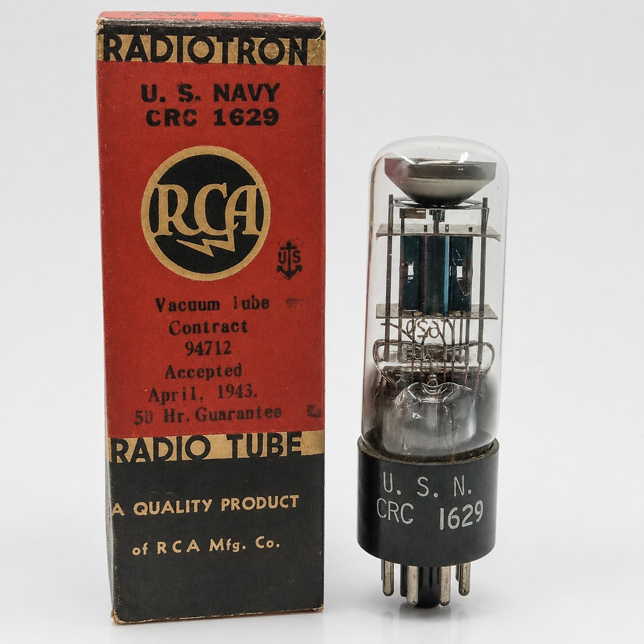 NOS 1943 RCA CRC 1629 VT-138 US Navy Magic Eye Tube Hickok Tested Bright NOS 1943 RCA CRC 1629 VT-138 US Navy Magic Eye Tube Hickok Tested Bright