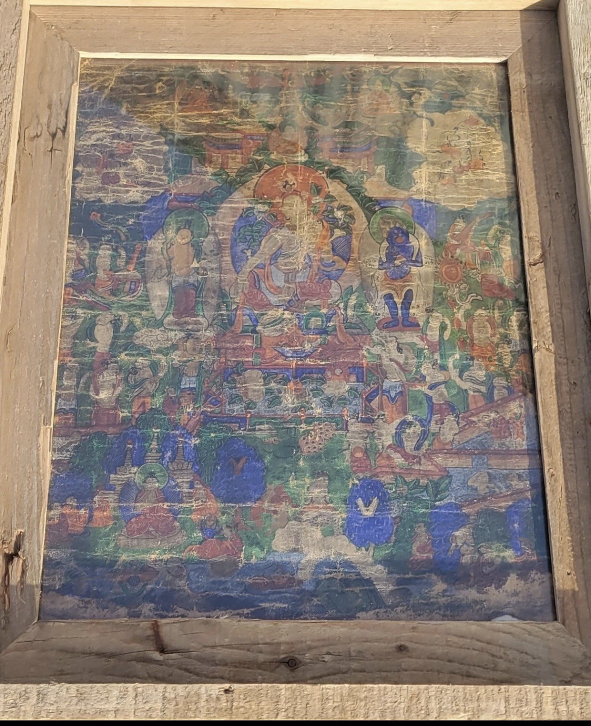 ANTIQUE 1800’s TIBETAN “Thangka” PAINTING Asian Buddhist Religious Art 12.5\ ANTIQUE 1800’s TIBETAN “Thangka” PAINTING Asian Buddhist Religious Art 12.5\
