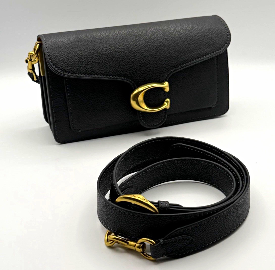 Coach Black Leather Tabby 26 πΌ with cherry charm π Coach Black Leather Tabby 26 πΌ with cherry charm π