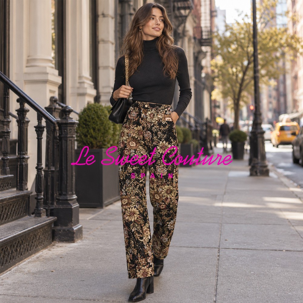 ZARA WOMAN FW26 BLACK FLORAL BEADED PANTS ZW COLLECTION ALL SIZES 5107/252/800 ZARA WOMAN FW26 BLACK FLORAL BEADED PANTS ZW COLLECTION ALL SIZES 5107/252/800