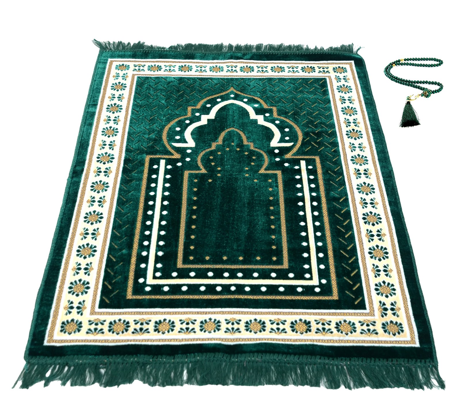 TB Islamic Prayer Rug Thick Soft Velvet 2\'6\