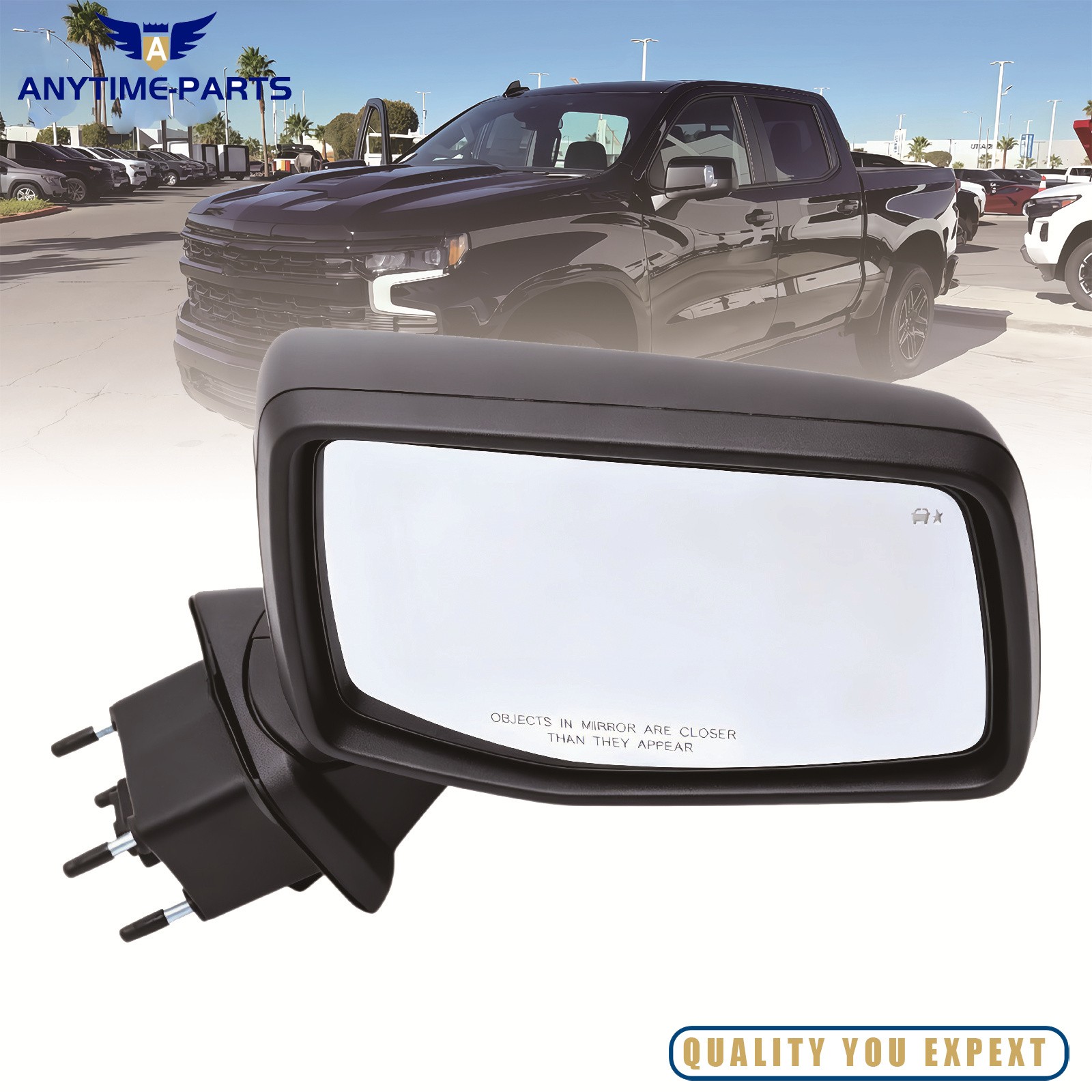 Right Mirror W/Camera W/BSD Heated For 2019-25 Chevy Silverado 1500 3.0L 5.3L US Right Mirror W/Camera W/BSD Heated For 2019-25 Chevy Silverado 1500 3.0L 5.3L US