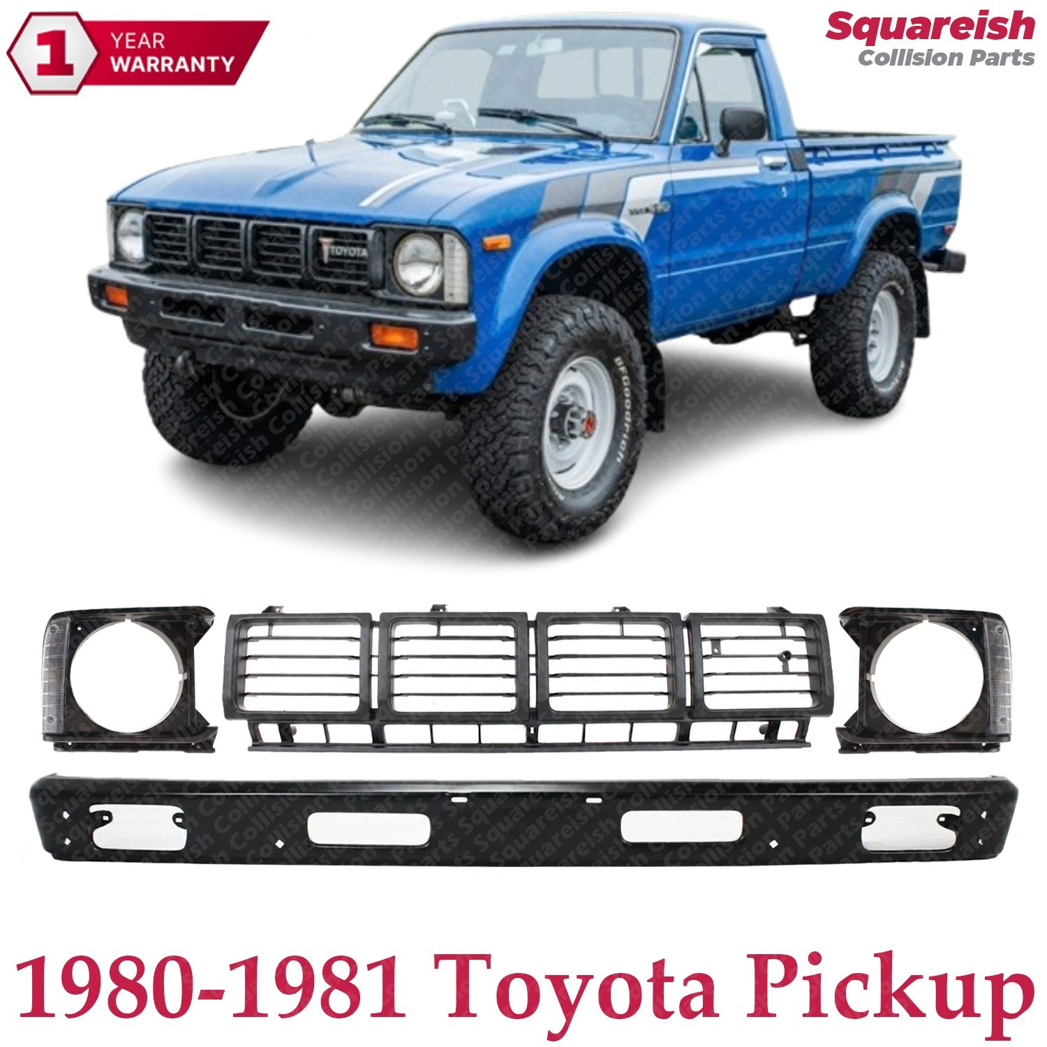 Front Grille Assembly & Headlight Bazel For 1980-1981 Toyota Pickup Front Grille Assembly & Headlight Bazel For 1980-1981 Toyota Pickup