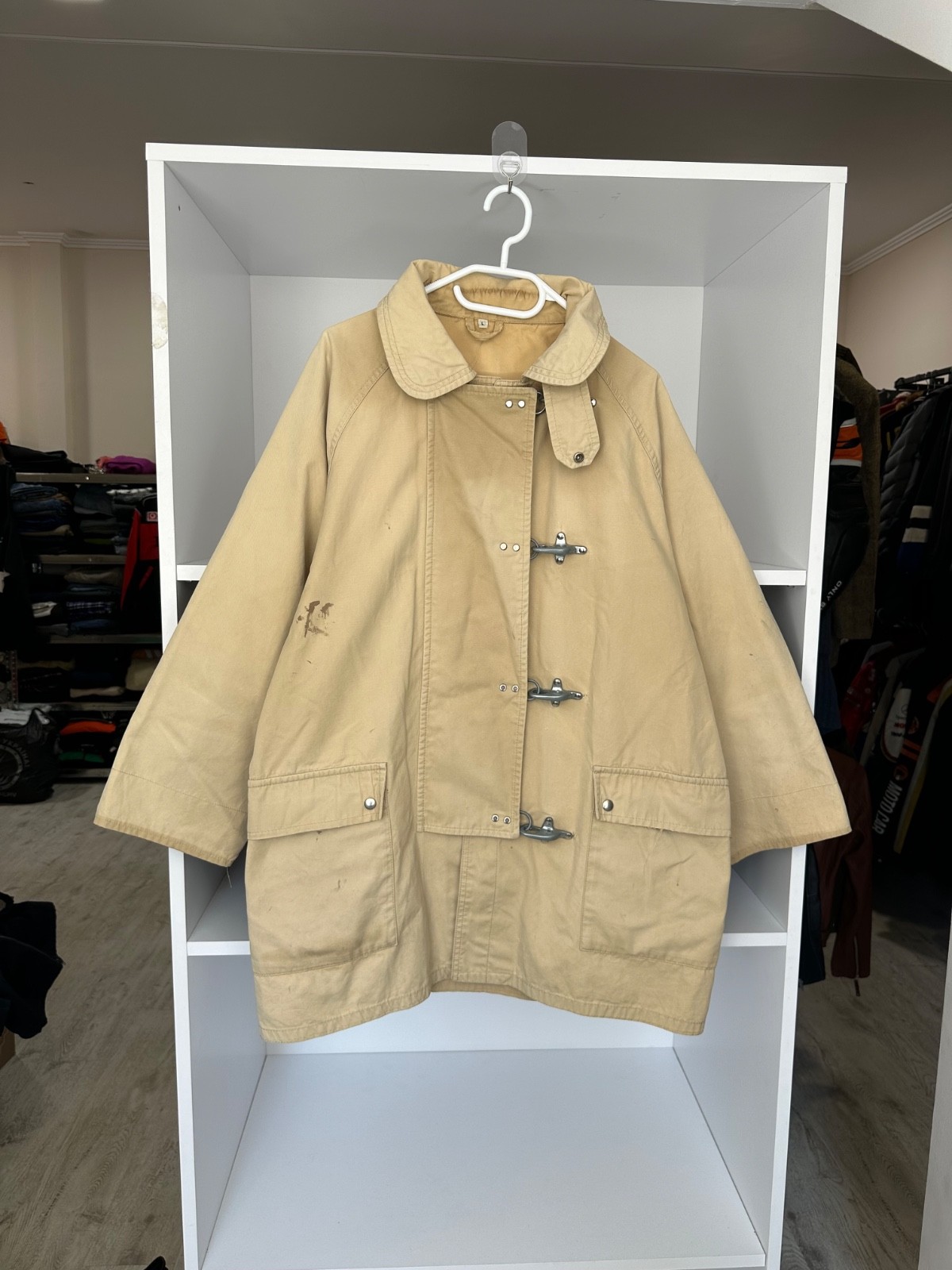 Vintage Fay Ema Yellow Fireman Clasp Jacket Sz L