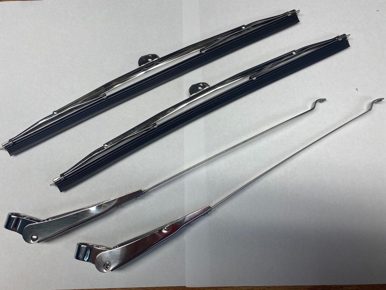 For 1955-1957 Chevy Bel Air 210 150 Wiper Arms & Blades Set  