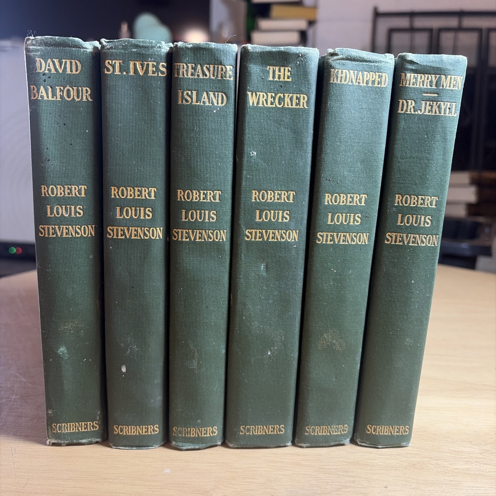 Robert Louis Stevenson 6 Vol Set 1905 Scribners Treasure Island Jekyll Hyde NF