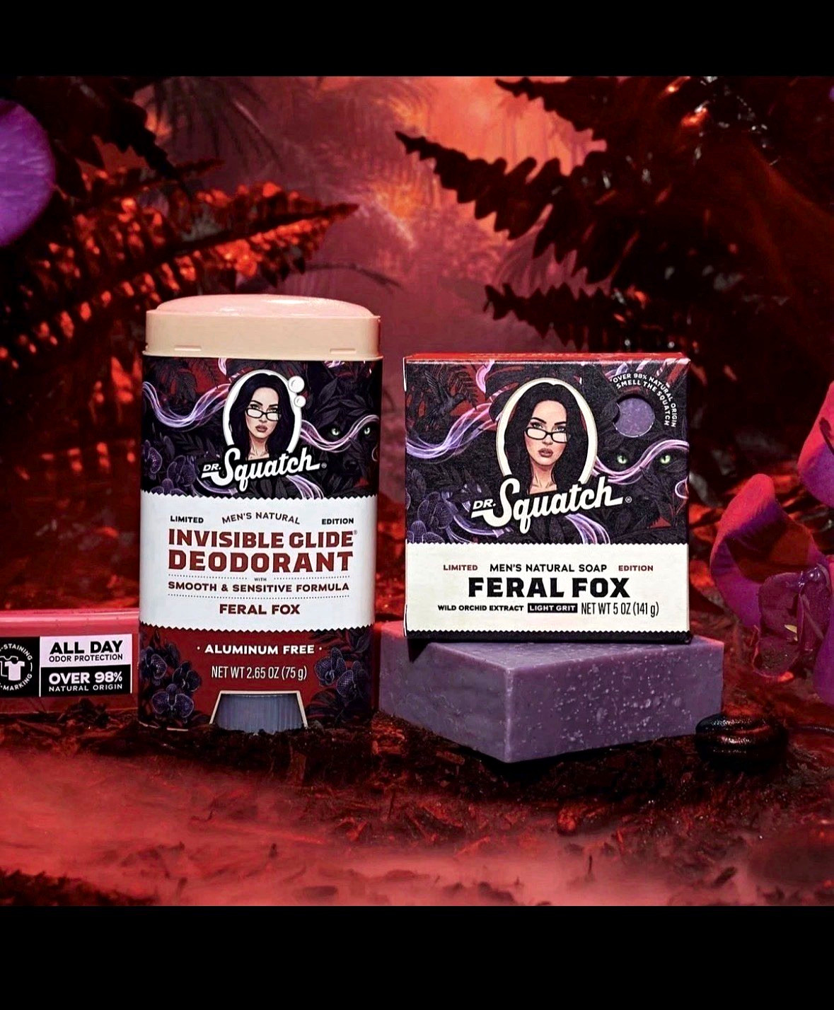 Dr. Squatch Feral Fox Aluminum-Free Deodorant 2.65oz + Soap Bar 5oz Duo Dr. Squatch Feral Fox Aluminum-Free Deodorant 2.65oz + Soap Bar 5oz Duo