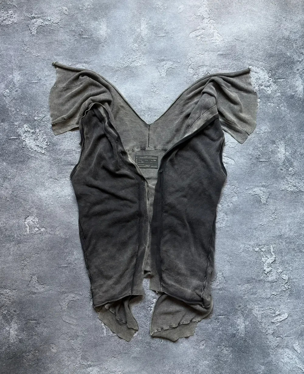 Allsaints Spitalfields Avant Garde Archive Asymmetric Linen Cotton Vest Size 10