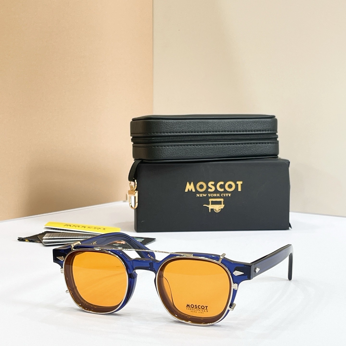 Moscot DOLT Clip-On Sunglasses 46口23-145 - NEW Moscot DOLT Clip-On Sunglasses 46口23-145 - NEW