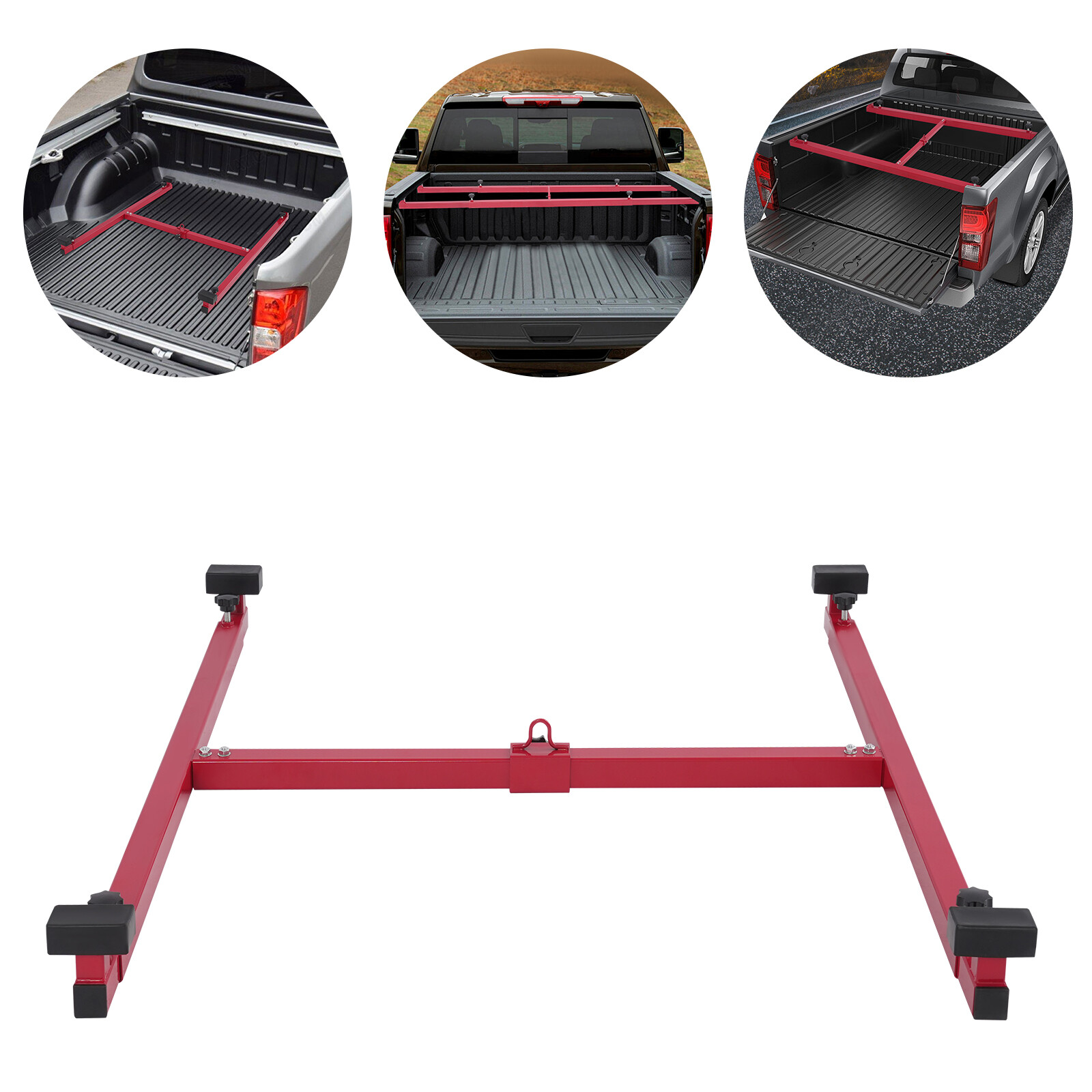 Universal Adjustable Truck Box Lift for Pickup Truck, Steel, Red, 800 Lbs Universal Adjustable Truck Box Lift for Pickup Truck, Steel, Red, 800 Lbs