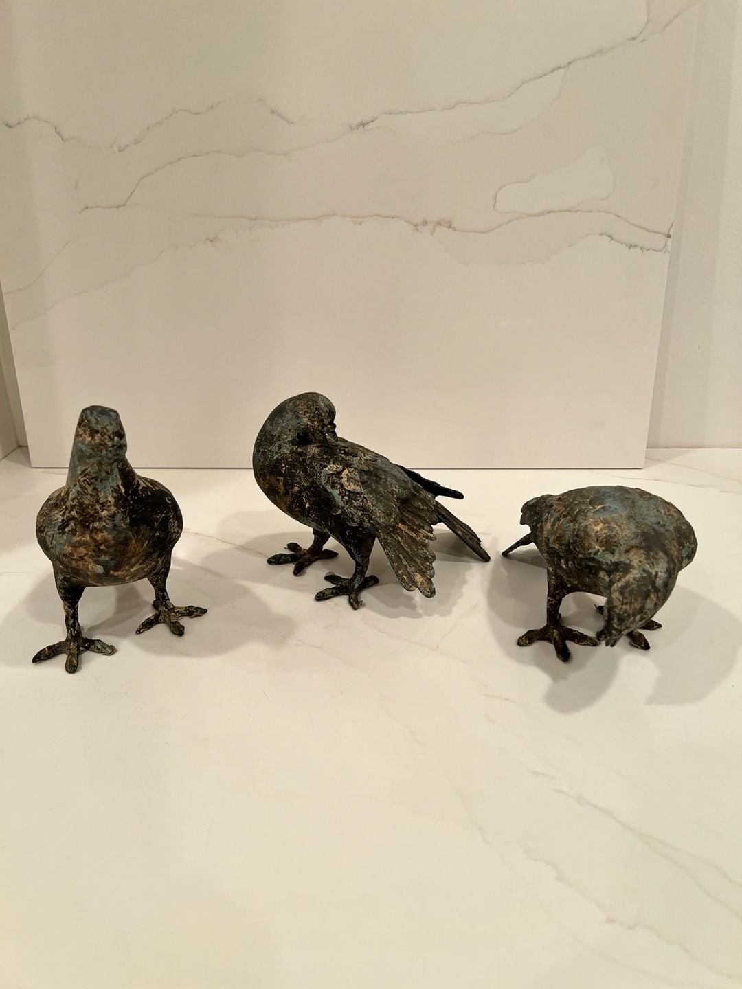 Toyo Japan Vintage Bronze Pigeon Statues Set Of 3 Toyo Japan Vintage Bronze Pigeon Statues Set Of 3