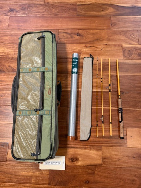 Mint VTG 1970s Orvis Camper\'s Special 7\' 4pc Fly & Spin Fiberglass Fishing Combo
