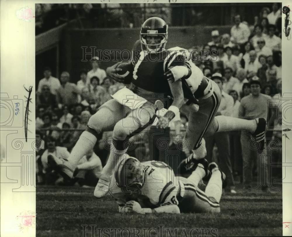 1978 Press Photo Football - Ole Miss Rebels John Fourcade & LSU's John Adams