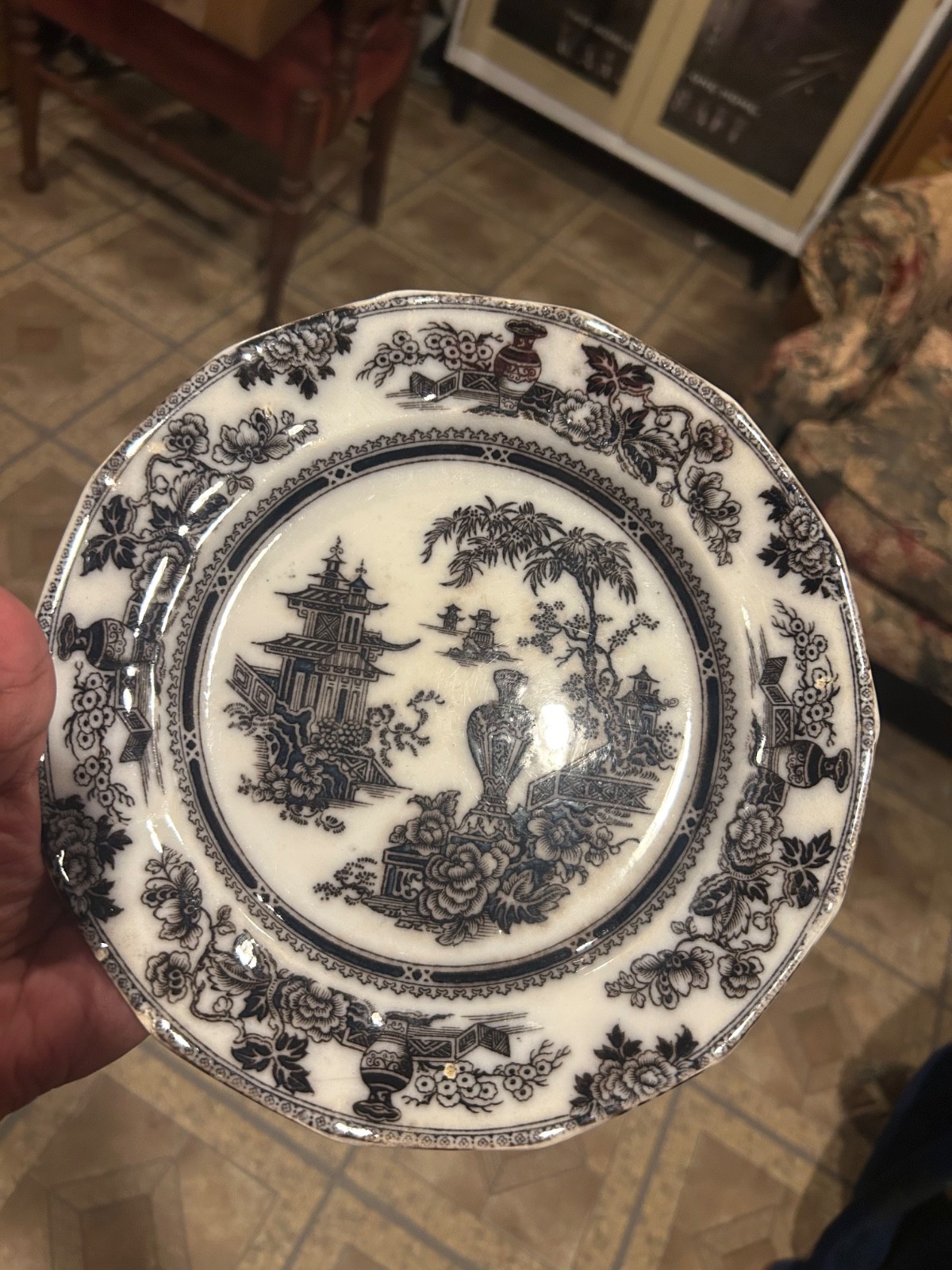 Antique English Ironstone Adams&Son Jeddo Plate 8\ Antique English Ironstone Adams&Son Jeddo Plate 8\