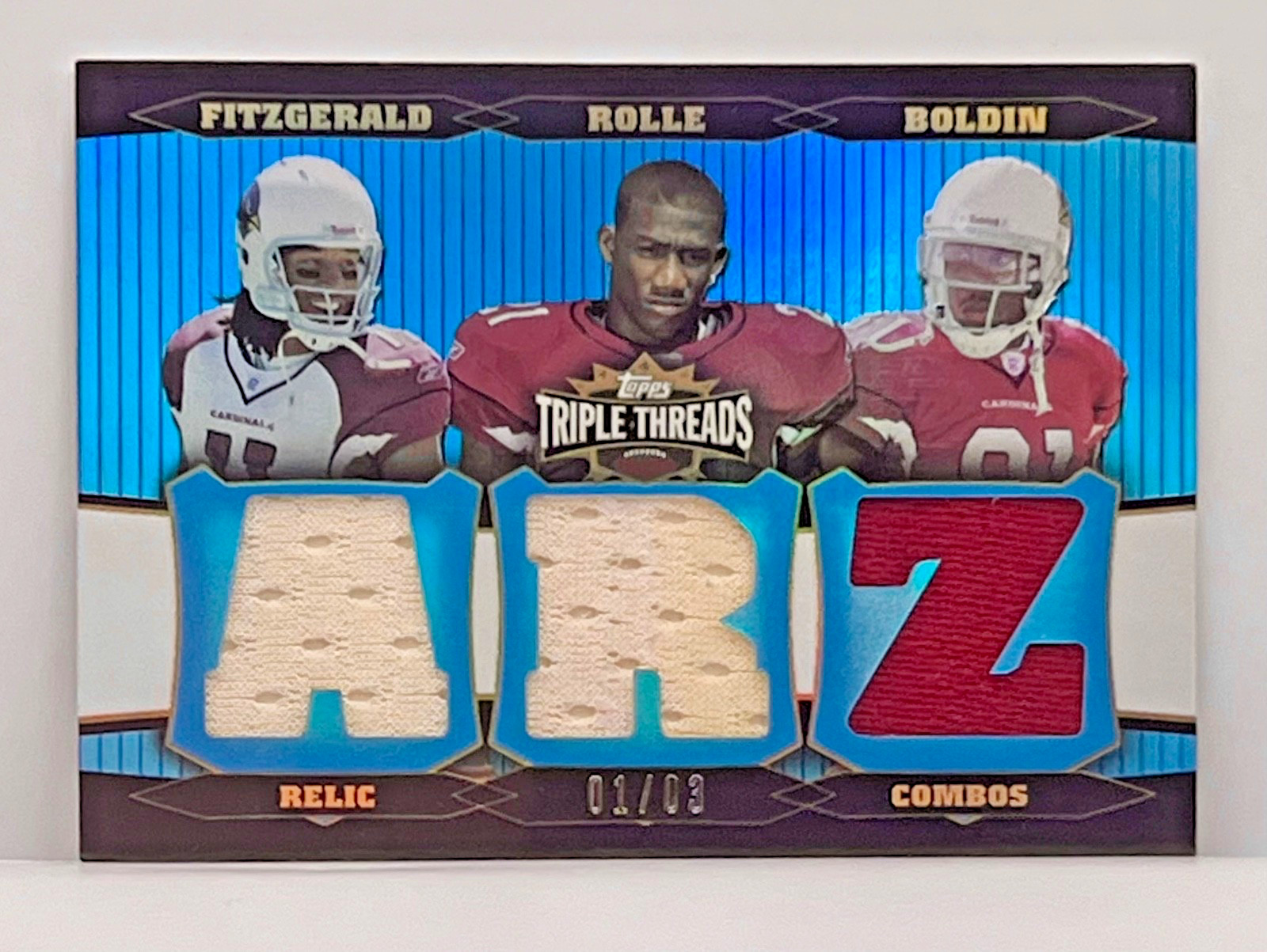 2006 Topps Triple Threads TTRC59  Boldin - Rolle - Fitzgerald / Sapphire 01/03