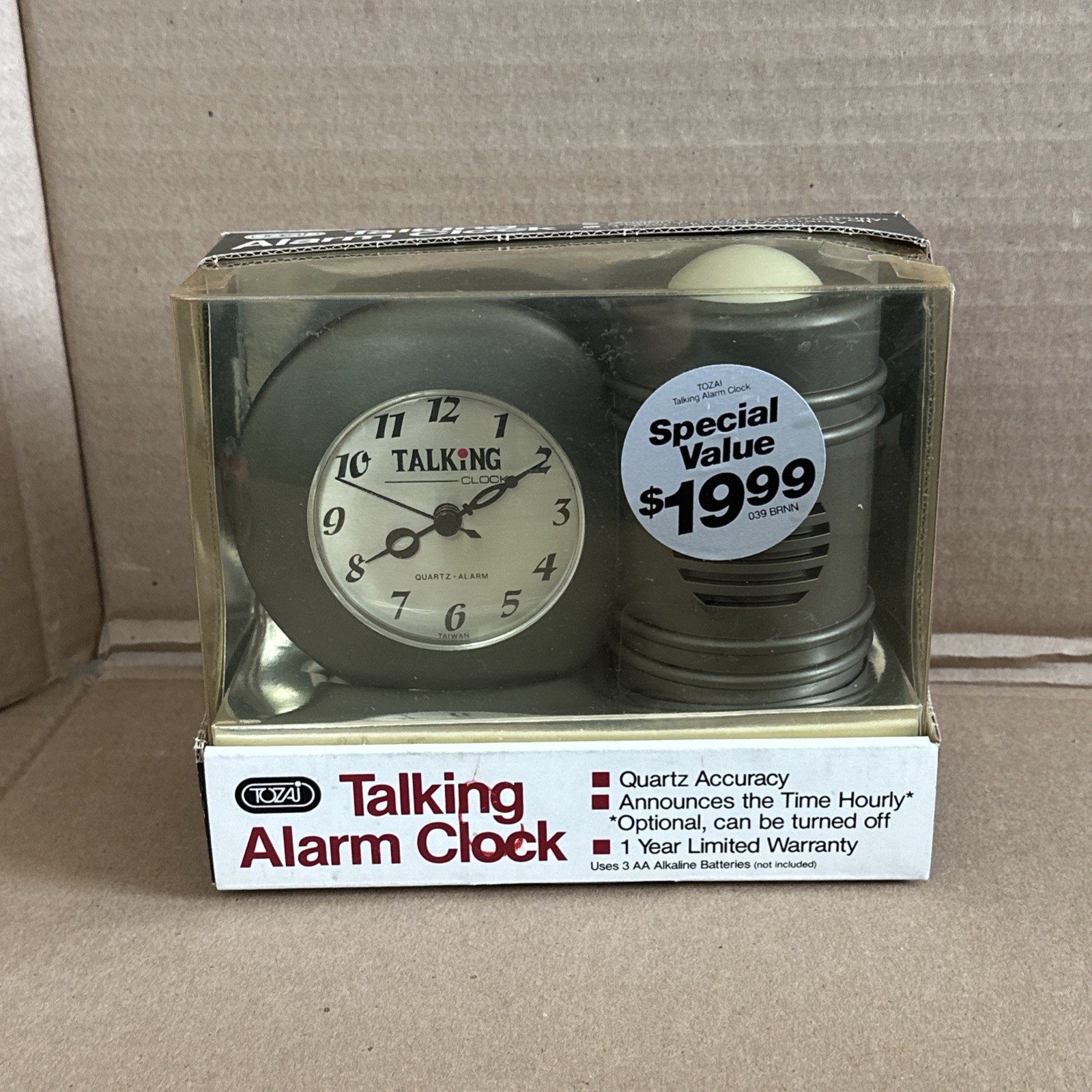 New Vintage TOZAI Talking Alarm Clock Quartz in Original Box (SC470) New Vintage TOZAI Talking Alarm Clock Quartz in Original Box (SC470)