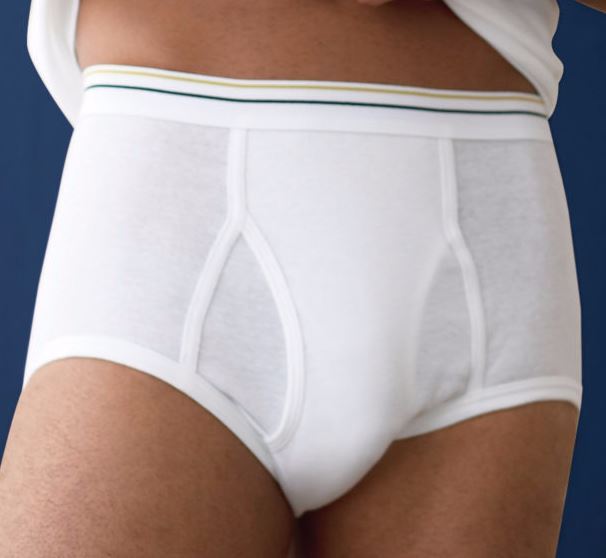Stafford Men\'s 6-pk.100% Cotton Full-Cut White Briefs