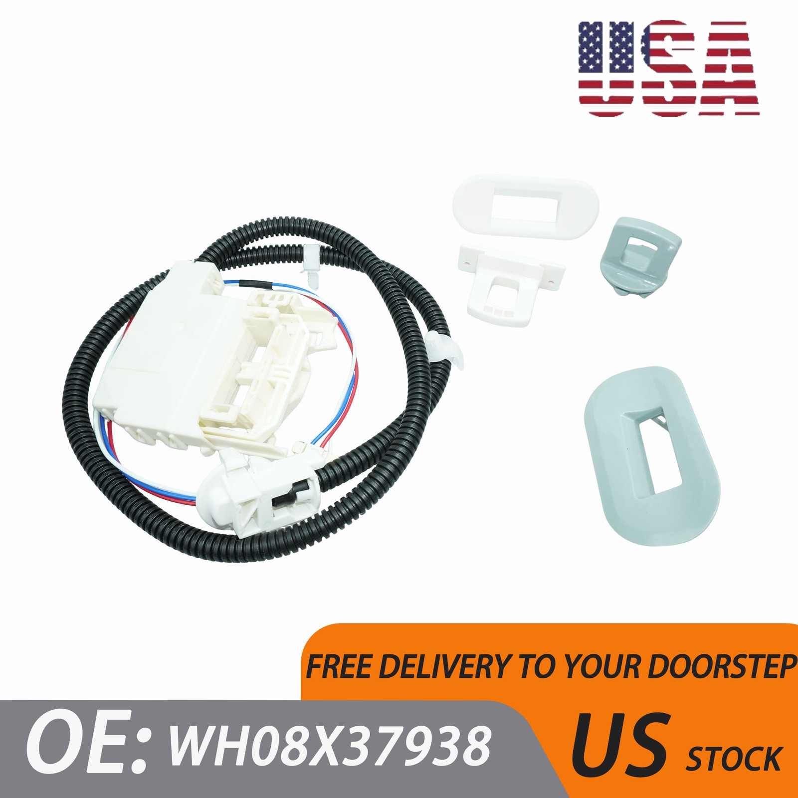 WH08X37938 For Part of GE Hotpoint Washing Machine Door Lid Lock Switch Assembly