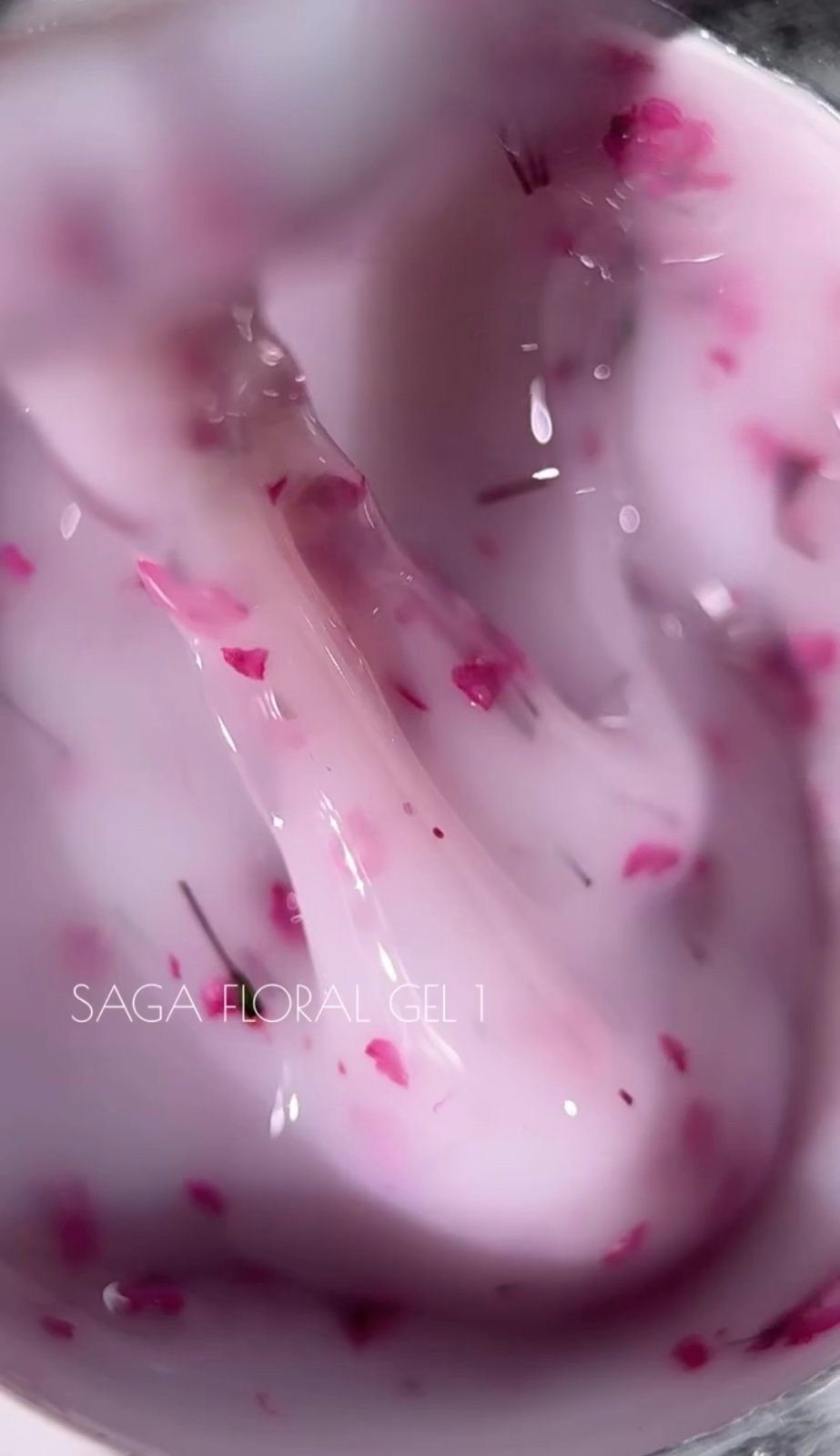 Saga Milky Flower Builder Gel Extention Summer Floral Manicure Nails Nail Art