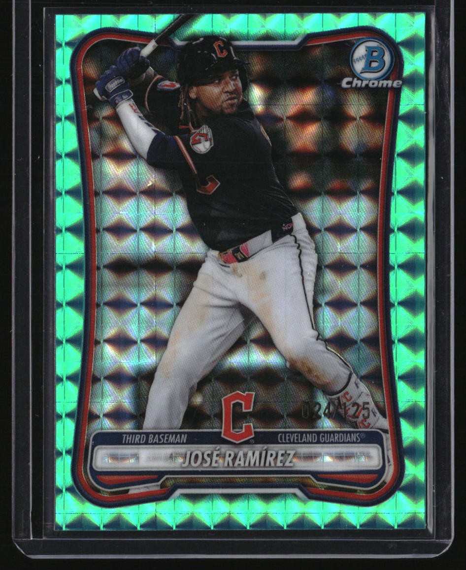 2026 Bowman Chrome #8 José Ramírez Aqua Geometric Refractor /125