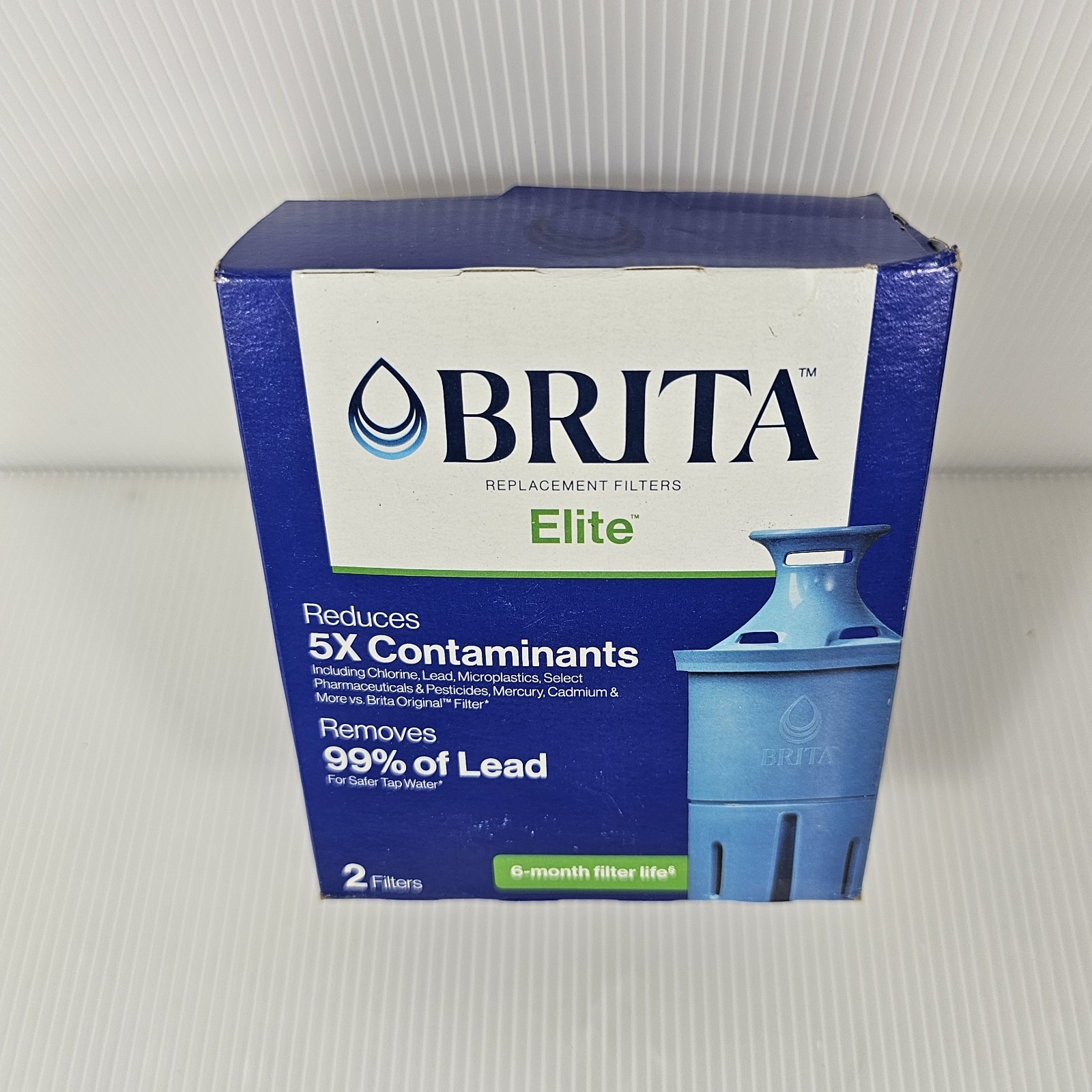 New Genuine Brita Elite Replacement Filters for Pitchers and Dispensers, 2 Pack
