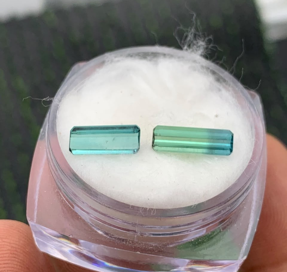 1.80ct | Natural Bi Color  Tourmaline Cut Stone From Afghanistan