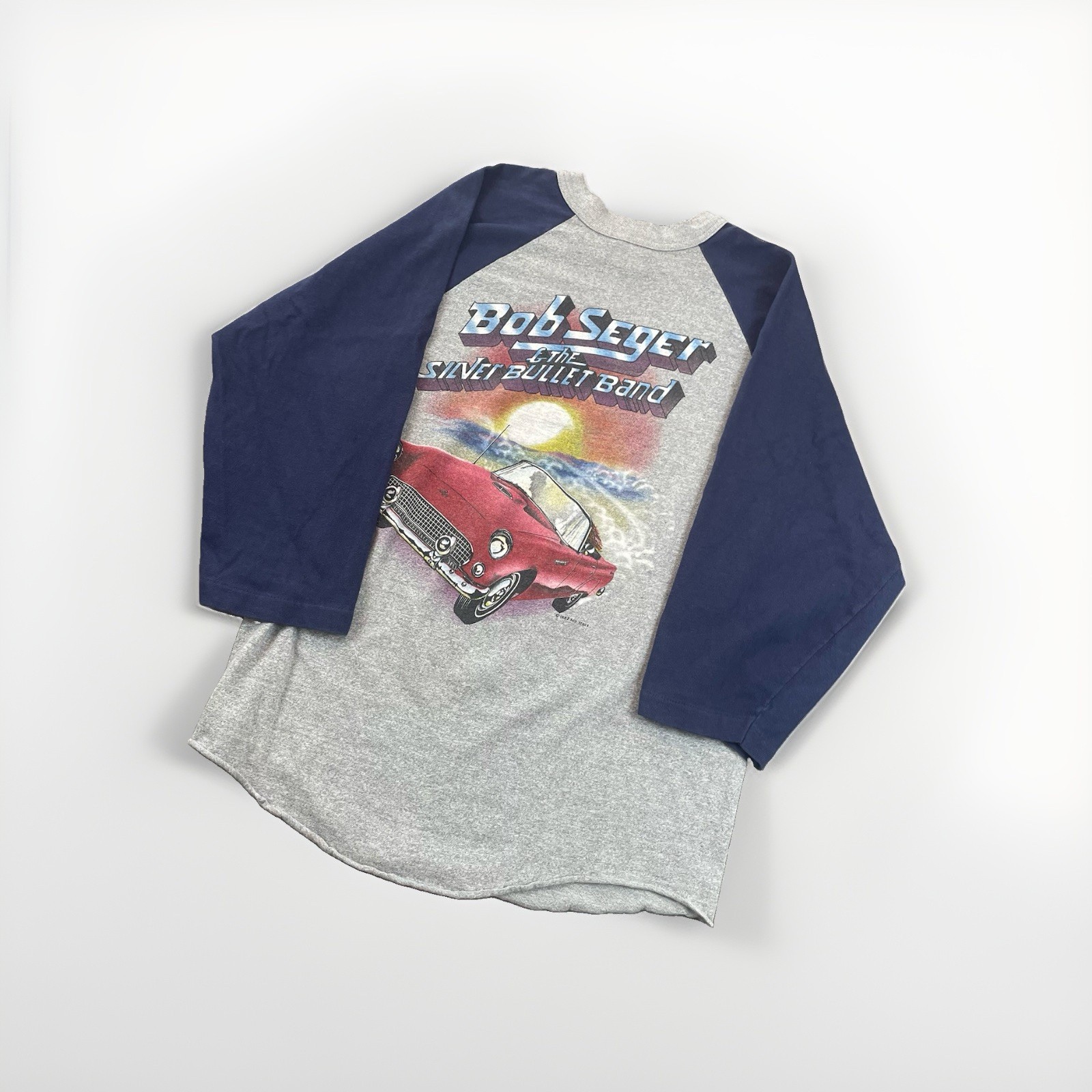 Vintage 1983 Bob Seger & The Silver Bullet Band The Distance Tour Baseball Tee