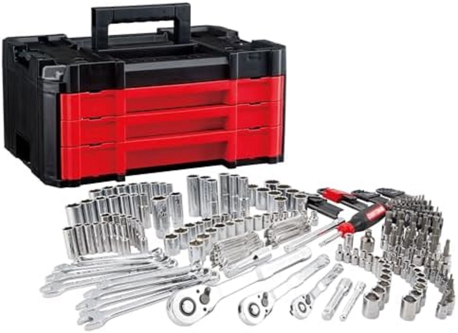 Craftsman 230-Piece Mechanic Tool Set with 3-Drawer VERSASTACK Box, SAE and Metr Craftsman 230-Piece Mechanic Tool Set with 3-Drawer VERSASTACK Box, SAE and Metr
