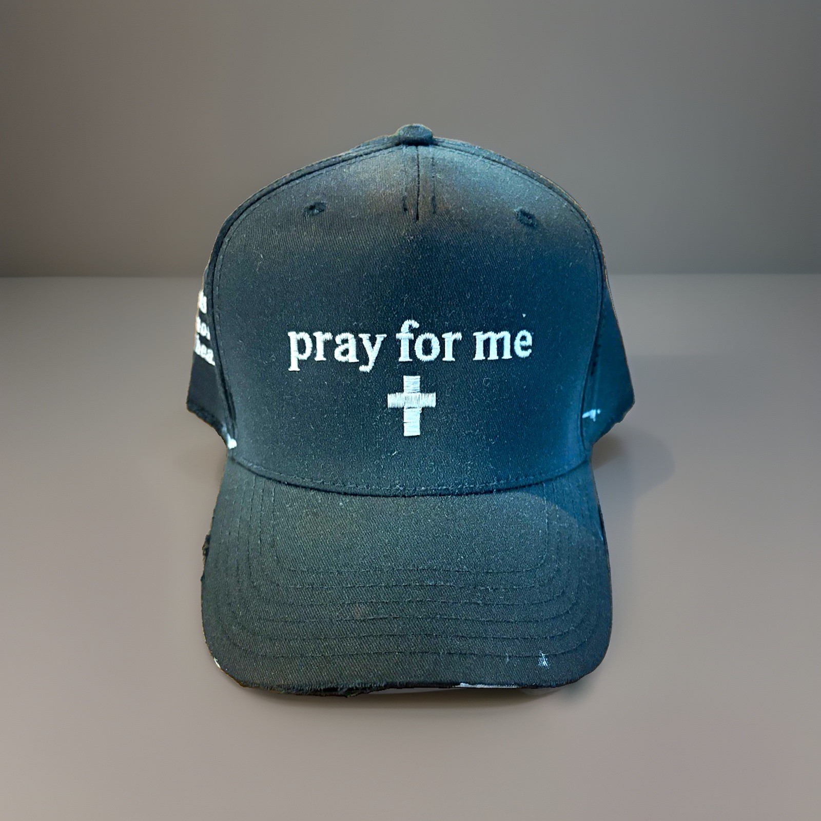 Paly  Hollywood Inspired “Pray for Me” SnapBack Hat - Sun Faded & Distress 