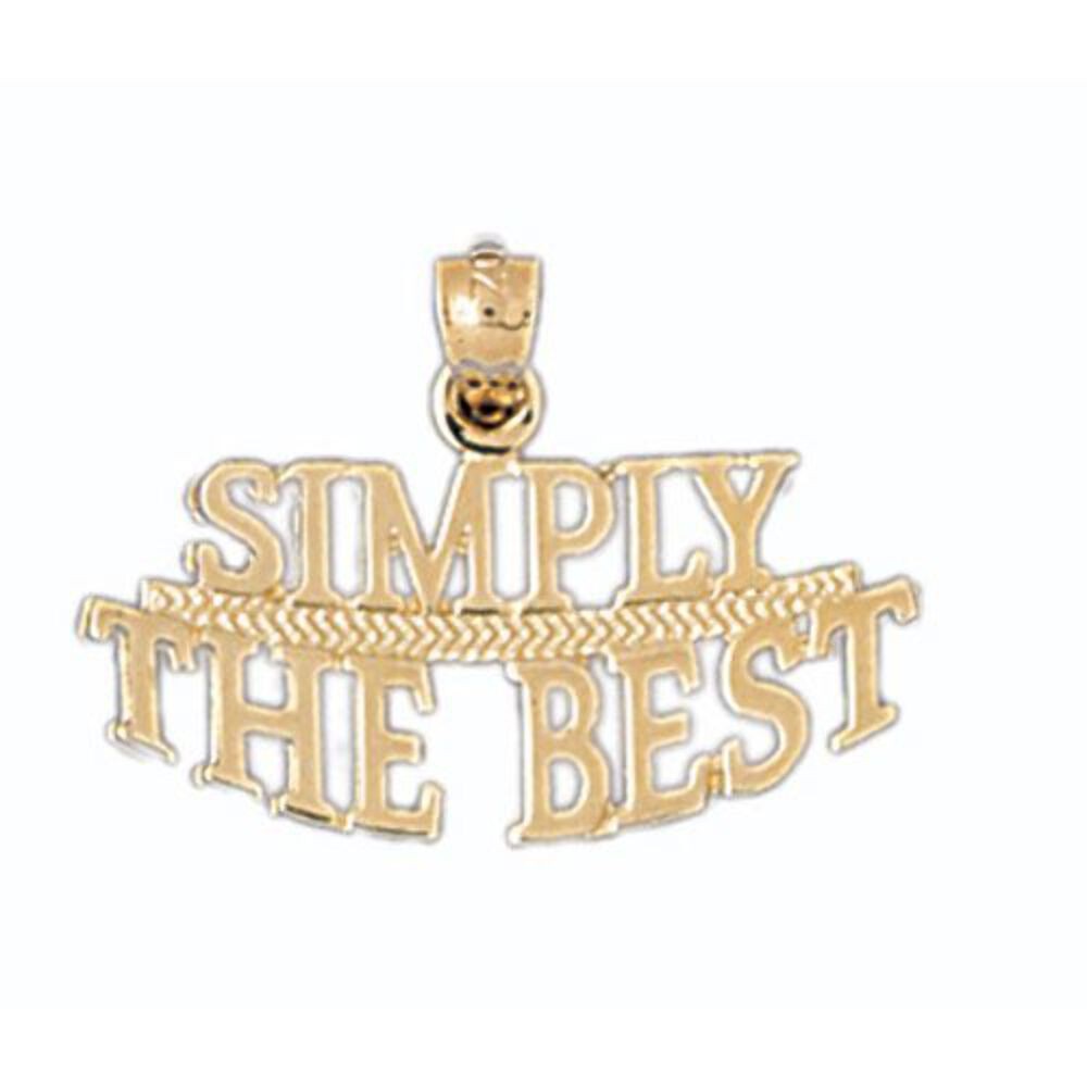 Simply The Best Charm Pendant 14k Gold