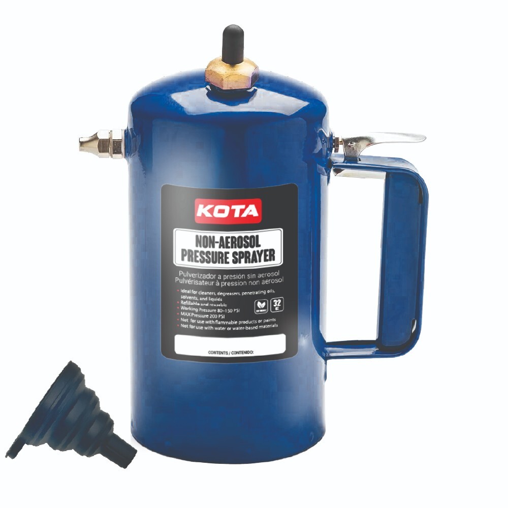 KOTA Non-Aerosol Pressure Sprayer, Refillable Steel Bottle, 32oz KOTA Non-Aerosol Pressure Sprayer, Refillable Steel Bottle, 32oz