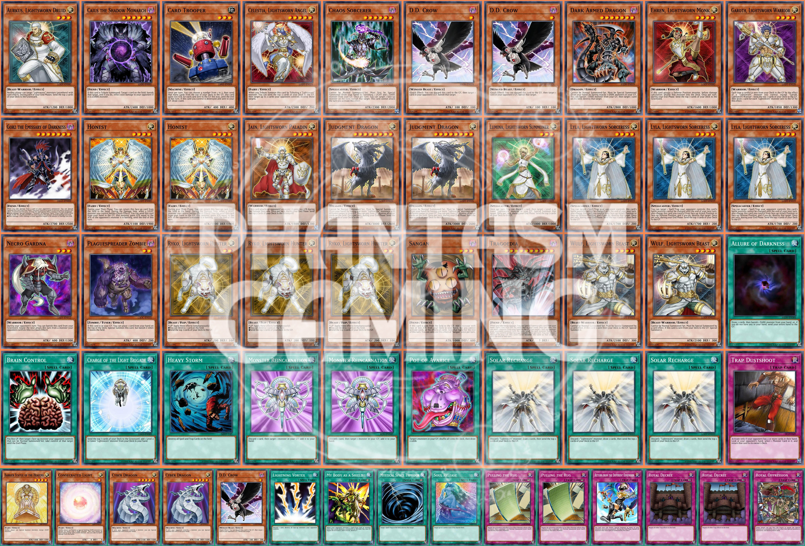 Twilight Edison Deck Caius Lightsworn Judgment Dragon Oppression Yugioh