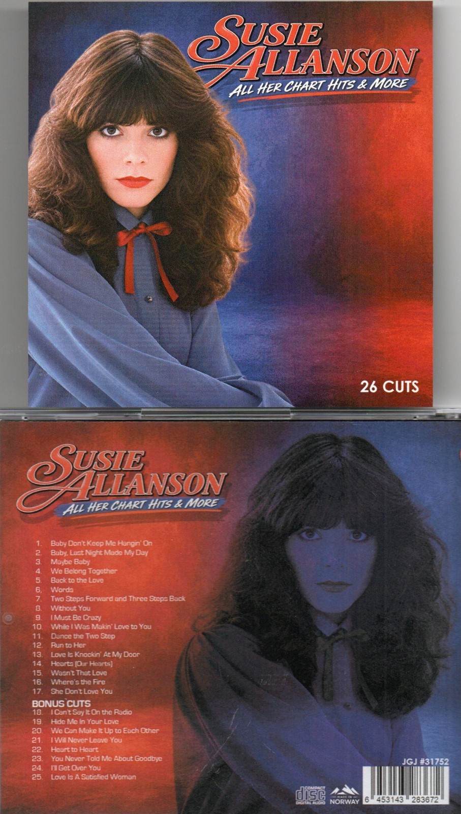 SUSIE ALLANSON ALL HER CHART HITS AND MORE 26 CUTS IMPORT CD