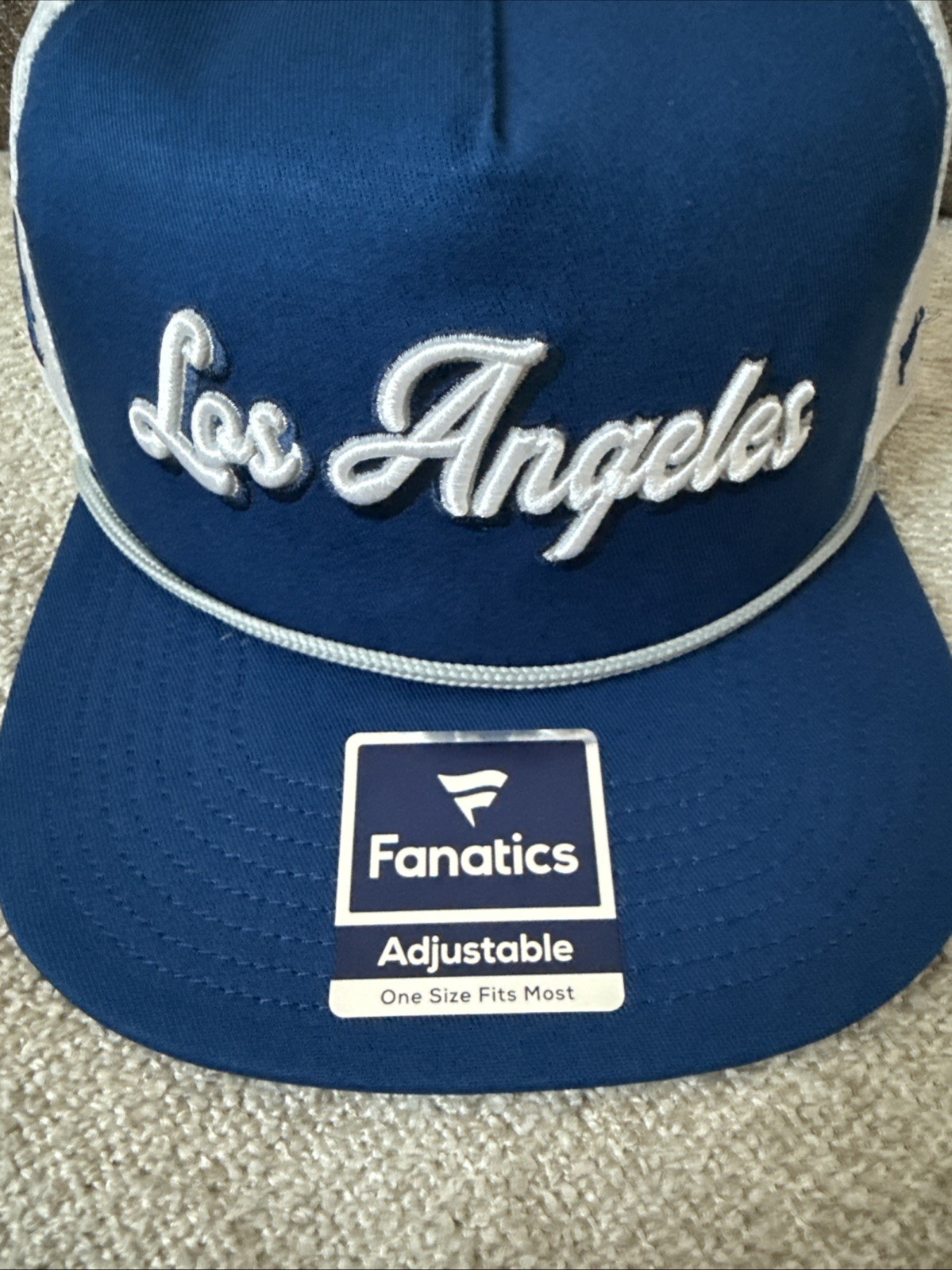 Fanatics Los Angeles Dodgers MLB Blue/White Trucker Mesh Adjustable Snapback Cap