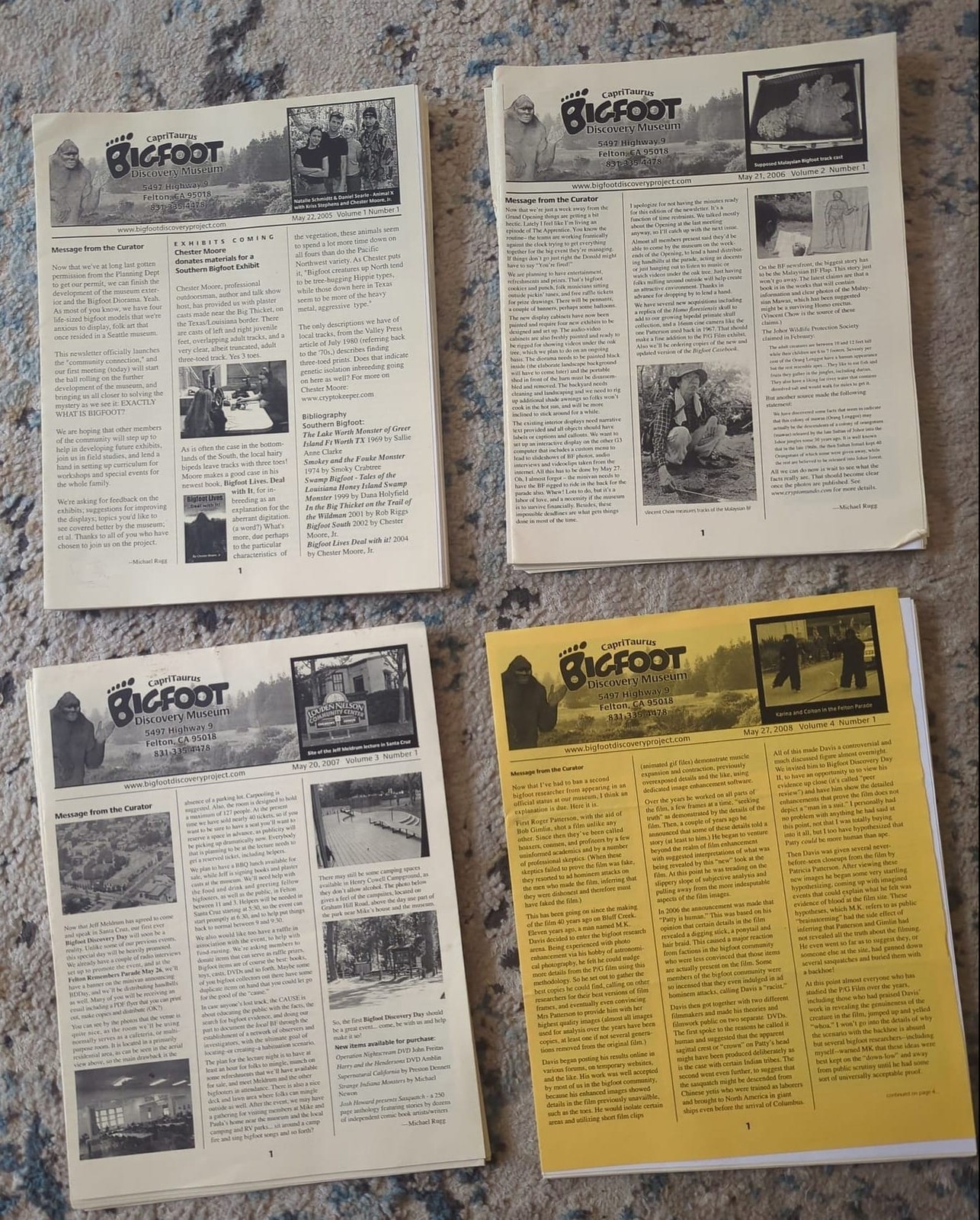 Bigfoot Discovery Museum Newsletter Full Set Four Volumes and 46 Issues Lot RARE