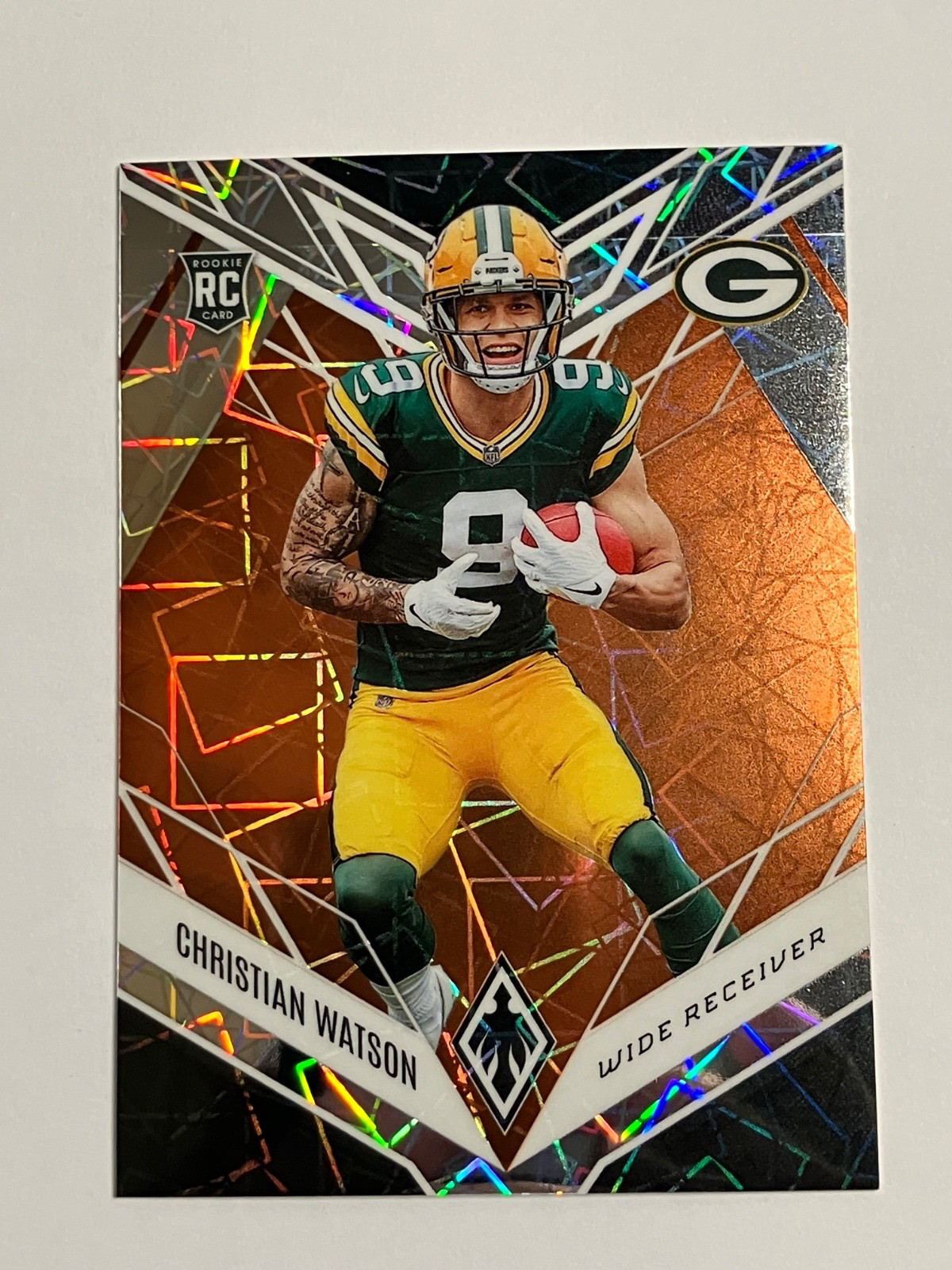 2022 Panini Phoenix Rookies Orange Lazer 29/75 Christian Watson Rookie RC 0f8g