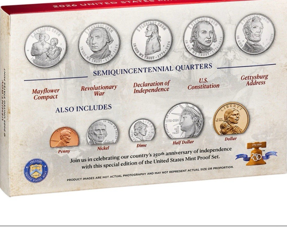 Pre-Sale US Mint Proof Set 1776-2026 Liberty Semiquincentennial w/ COA for Fall