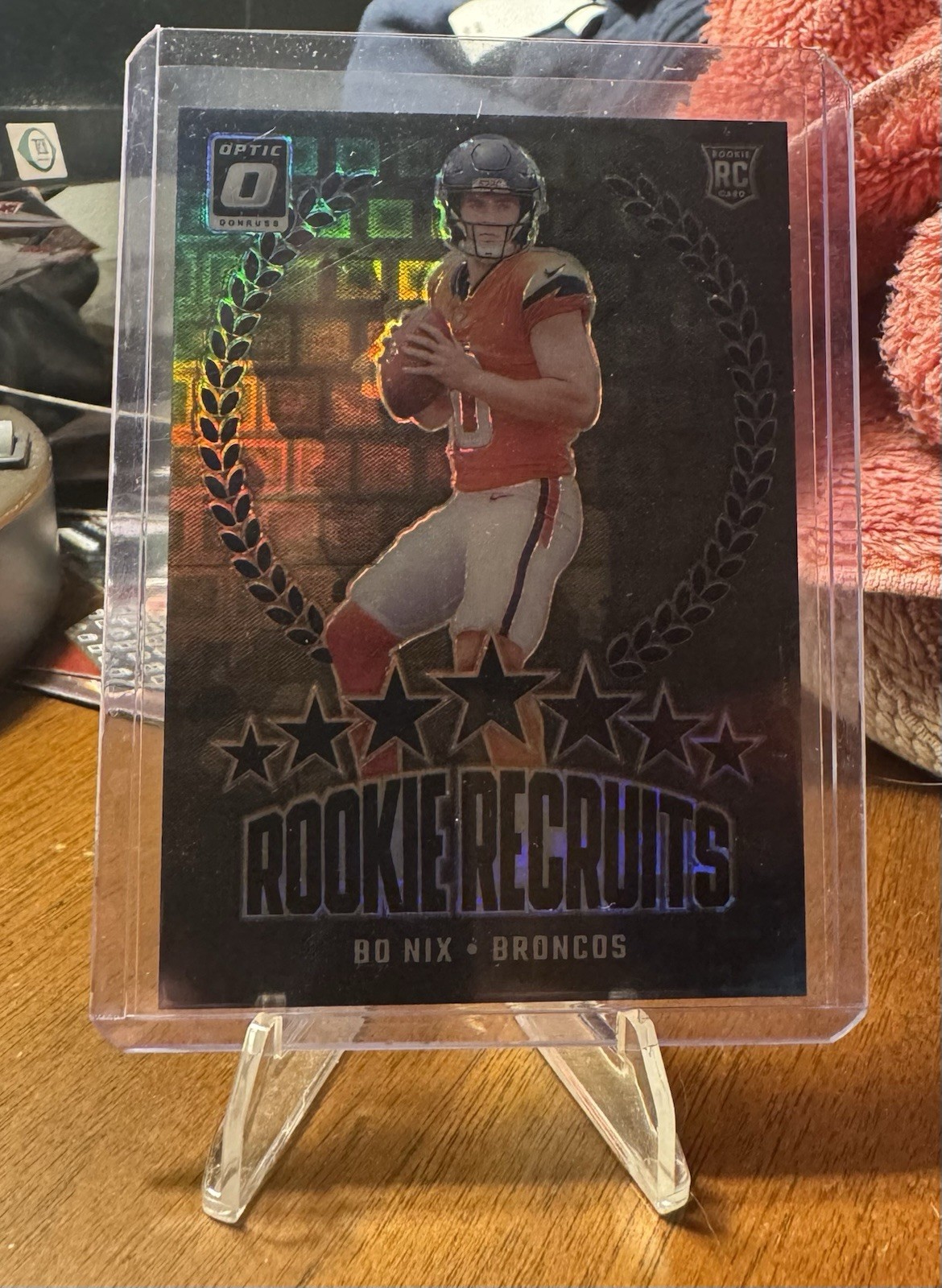 Panini 2024 Donruss Optic Bo Nix Rookie Recruits RC /25 Black Pandora #4 Broncos