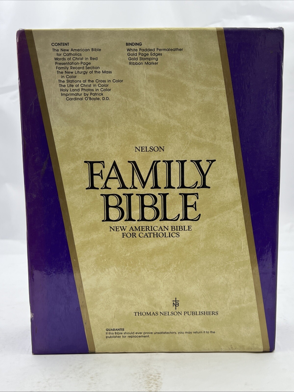 1978 Nelson Family Bible Red Letter Edition in Original Box 724W Like New